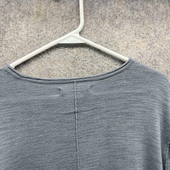 John Varvatos USA Sweater Mens Large Gray Cotton Linen Crewneck Knit Pullover - Picture 3 of 11